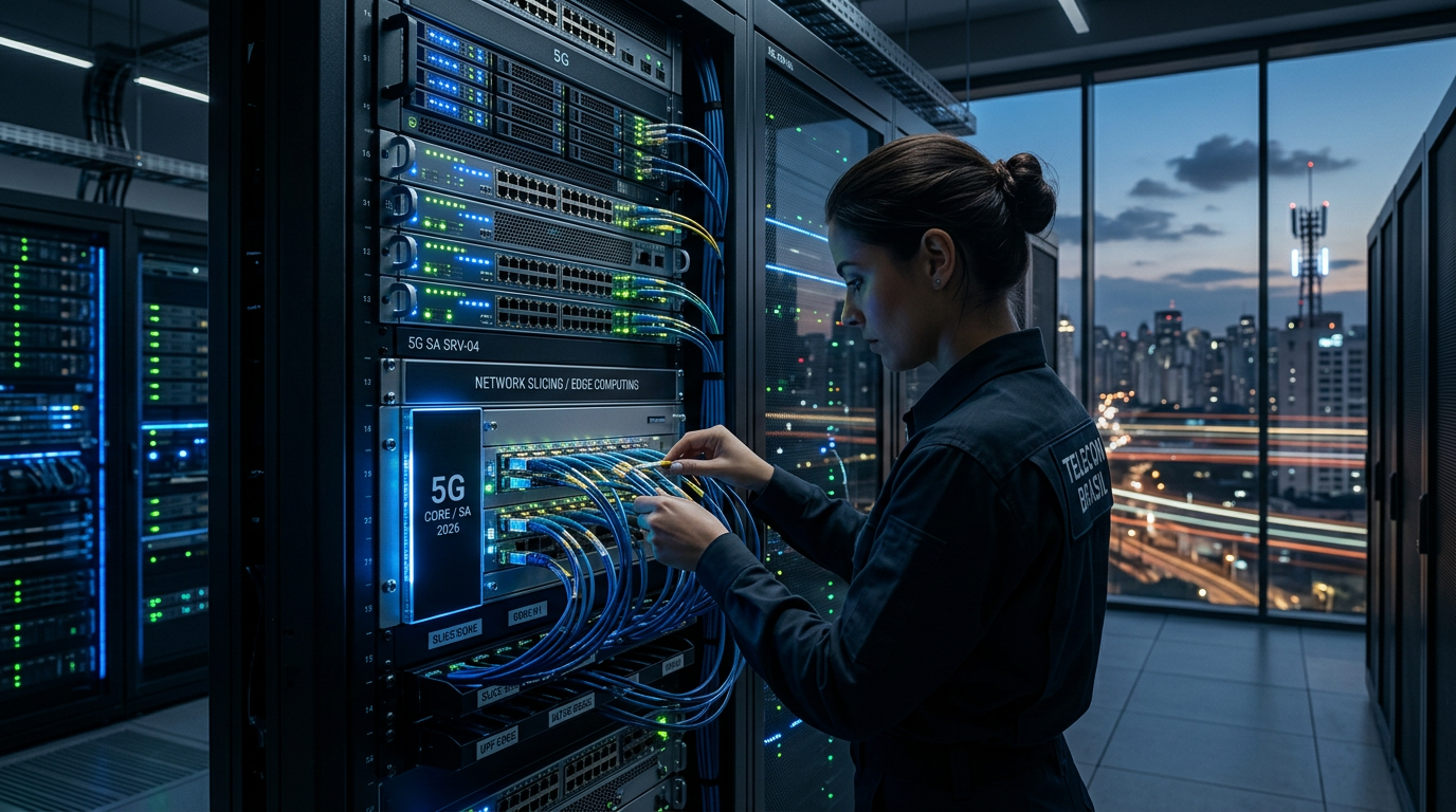 5G Standalone no Brasil em 2026: Como Implementar Core 5G com Network Slicing e Edge | EuNerd