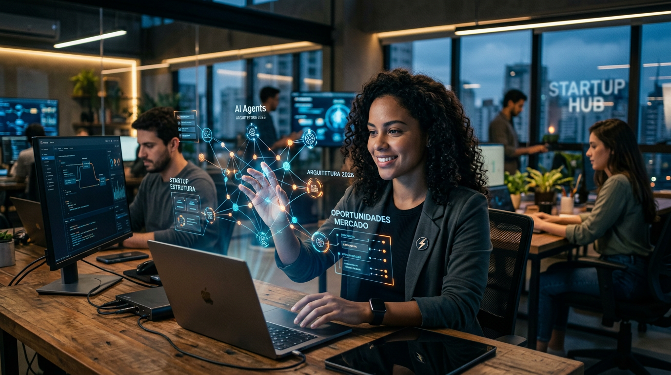 AI Agents em Startups 2026: Arquitetura, Mercado e Oportunidades para TI | EuNerd