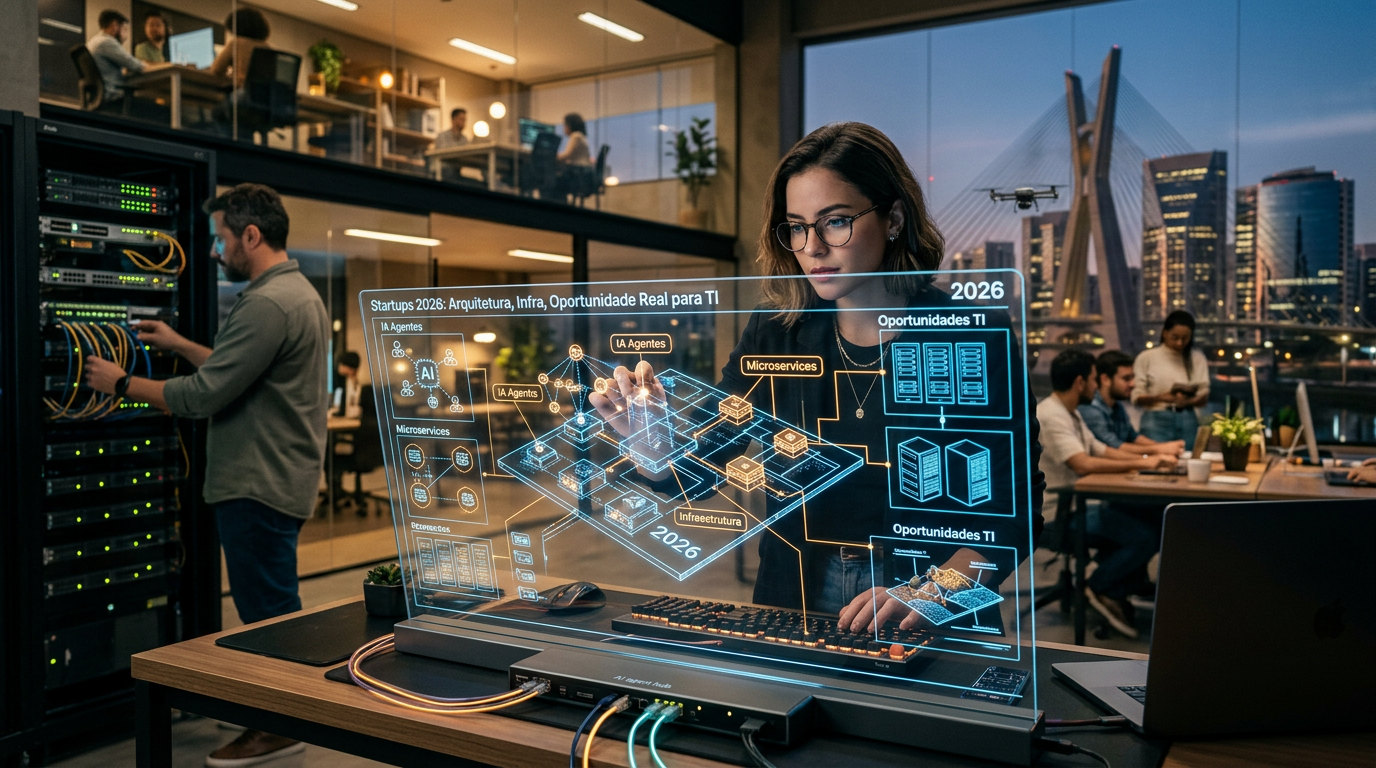 AI Agents em Startups 2026: Arquitetura, Infra e Oportunidade Real para TI | EuNerd