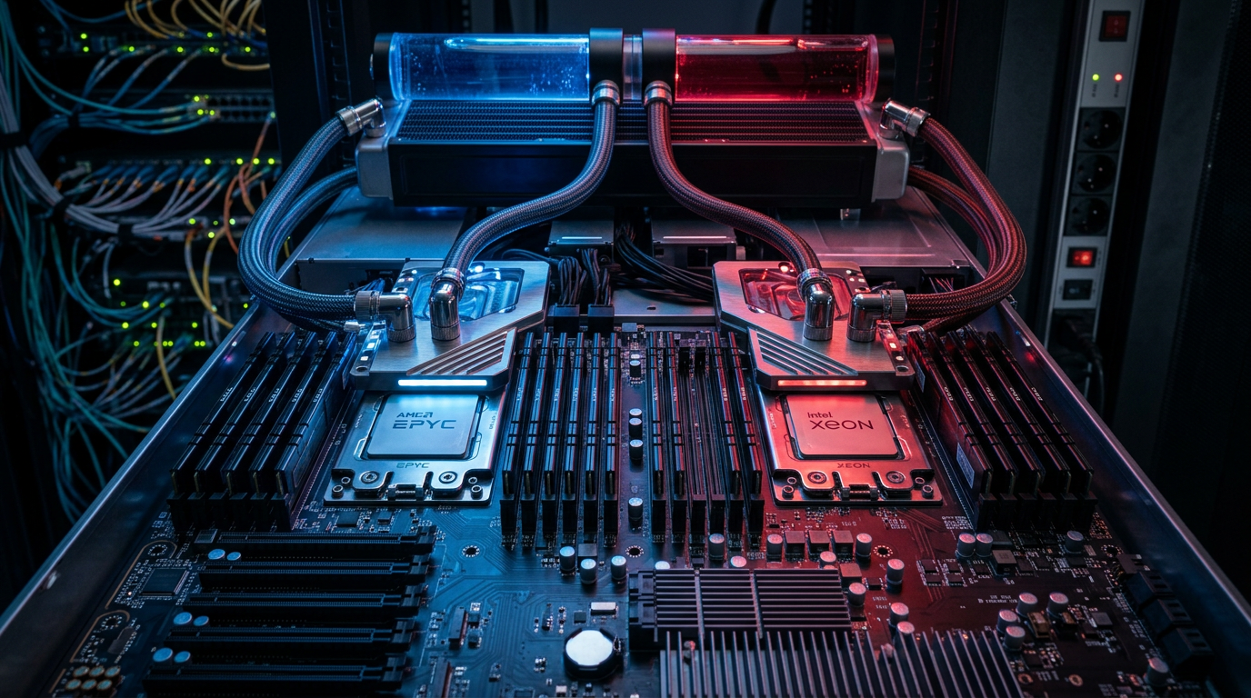 AMD EPYC 9754 vs Xeon 8592+: qual entrega mais performance por watt em 2026? | EuNerd