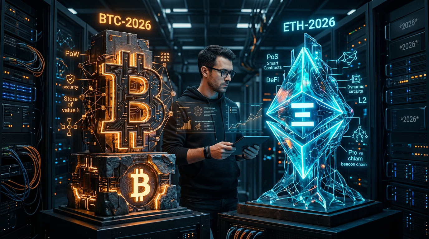 Bitcoin vs Ethereum 2026: qual stack cripto vale a pena para TI agora? | EuNerd
