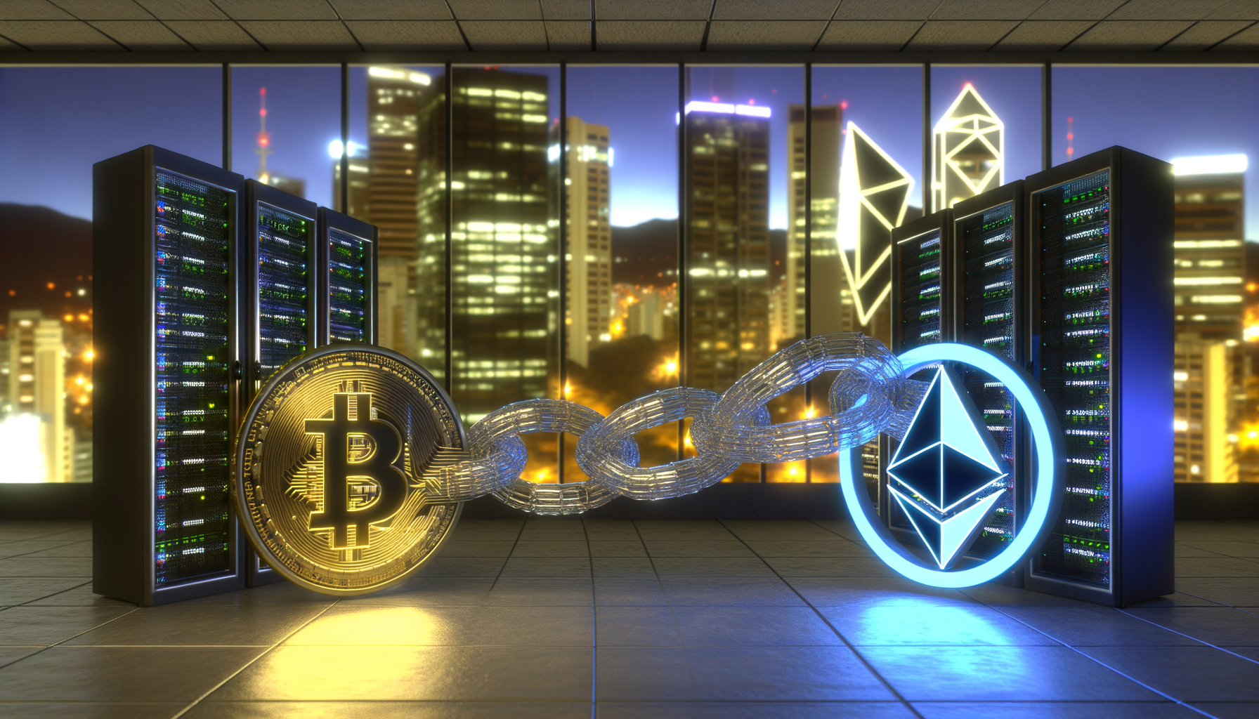 Bitcoin vs Ethereum em 2026: qual blockchain realmente escala para uso corporativo no Brasil - comparação visual entre redes blockchain