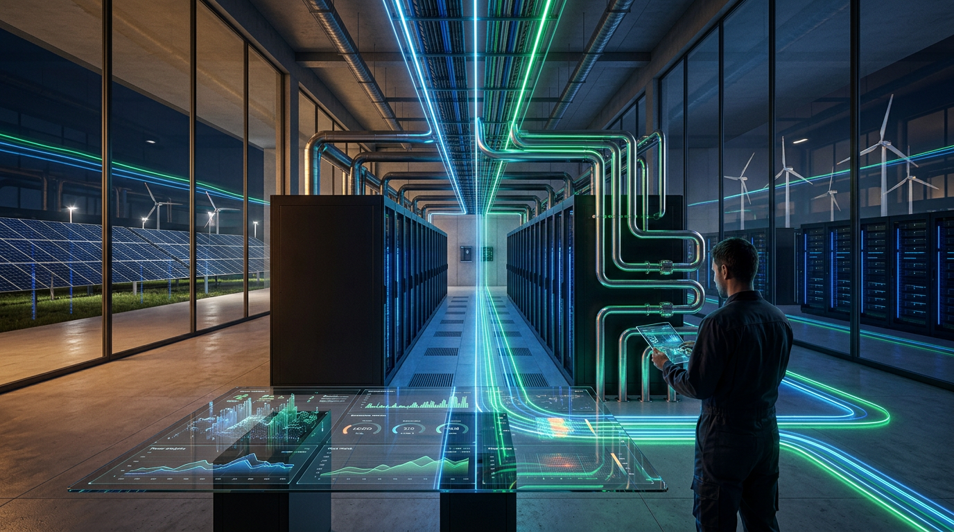 Data Centers Sustentáveis 2026: Como Reduzir Custo e Emissões com IA e Energia R | EuNerd
