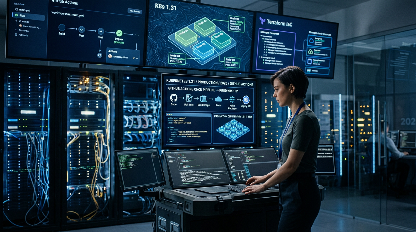 DevOps em 2026: Implementação Real com Kubernetes 1.31, GitHub Actions e IaC em Produção | EuNerd