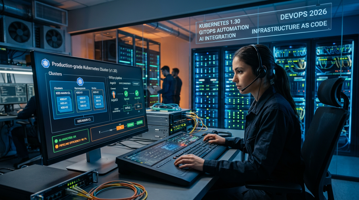 DevOps em 2026: Implementação Real com Kubernetes 1.30, GitOps e IA nas Pipeline | EuNerd