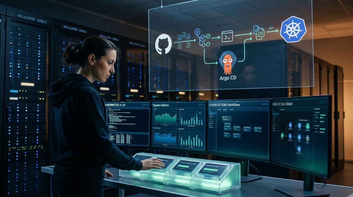 DevOps 2026: Pipeline com Kubernetes 1.31, GitHub Actions e Argo CD em Produção | EuNerd