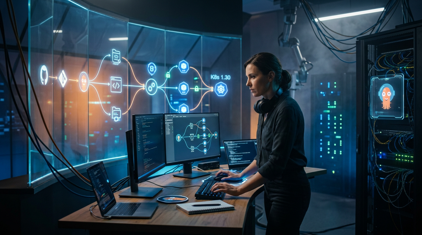 DevOps em 2026: Como Implementar um Pipeline GitOps Seguro e Escalável com Kuber | EuNerd