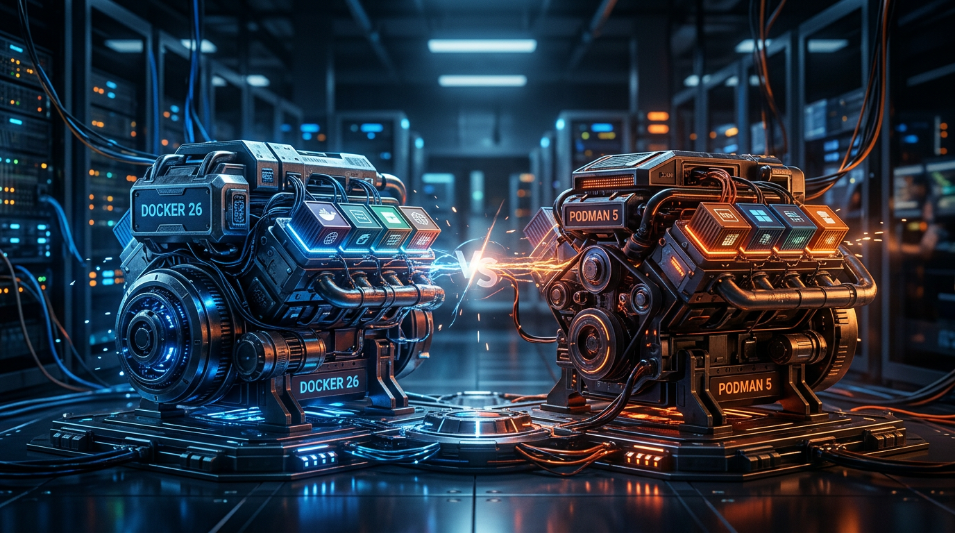 Docker 26 vs Podman 5: qual motor de containers domina 2026? | EuNerd
