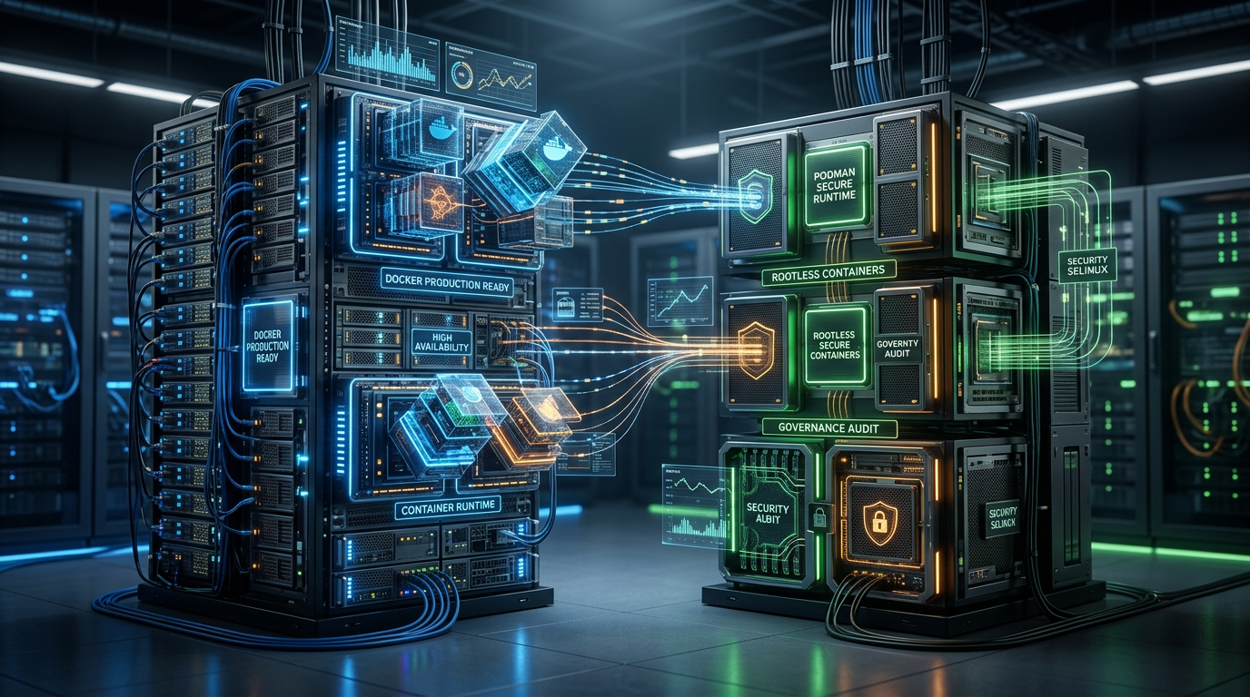 Docker vs Podman em 2026: qual container engine entrega mais performance, segura | EuNerd