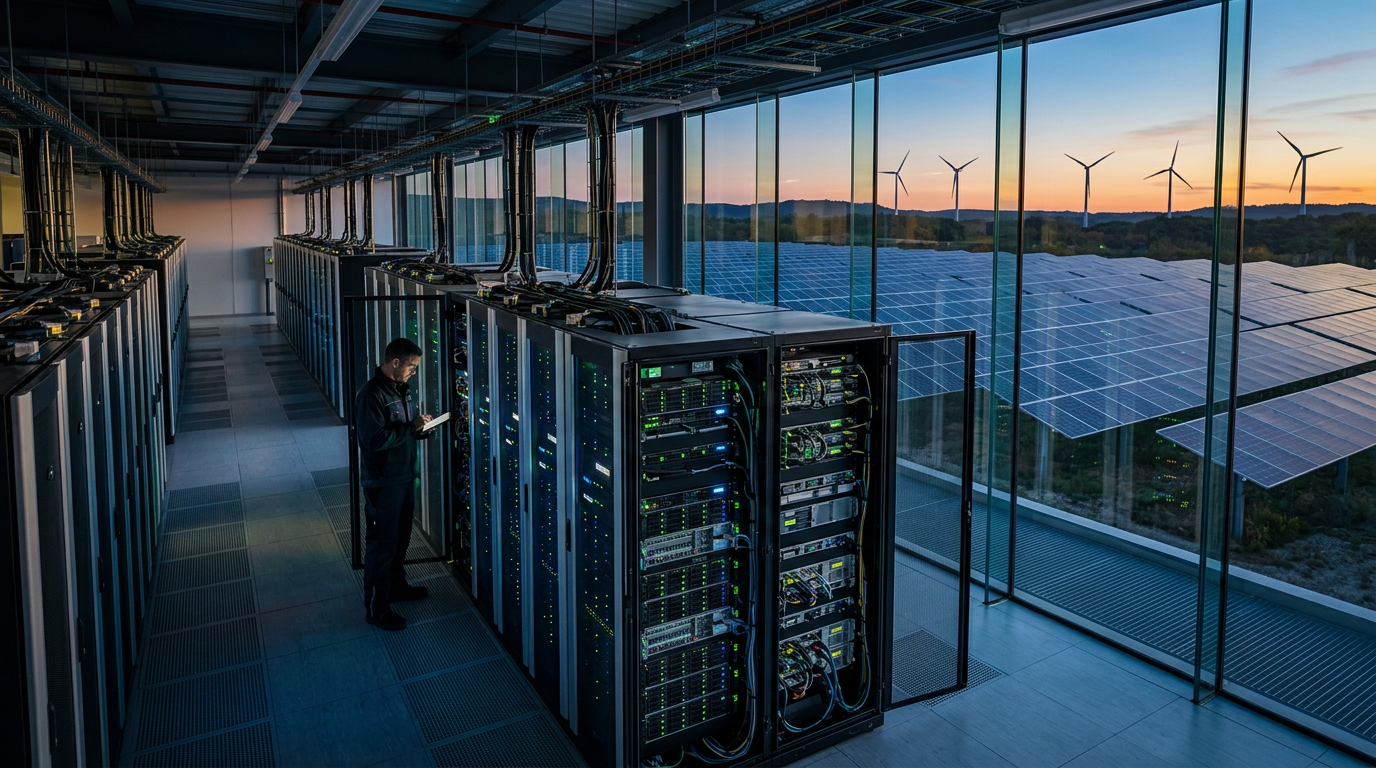 Energia Renovável em Data Centers: Como Implementar e Reduzir Custos em 2026 | EuNerd