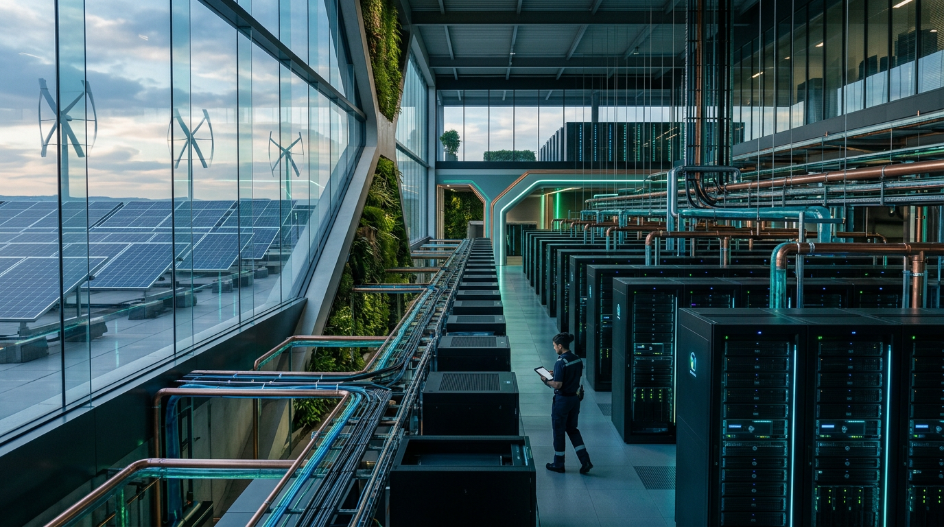 Energia Sustentável em Data Centers 2026: Como Implementar PUE < 1.3 com Softwar | EuNerd