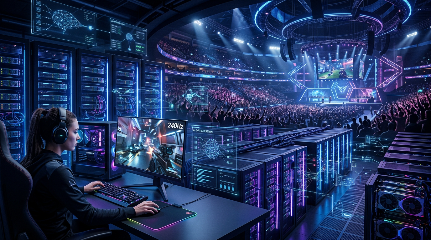 Games e Esports 2026: Cloud, IA e 240 Hz Redefinem a Infraestrutura | EuNerd