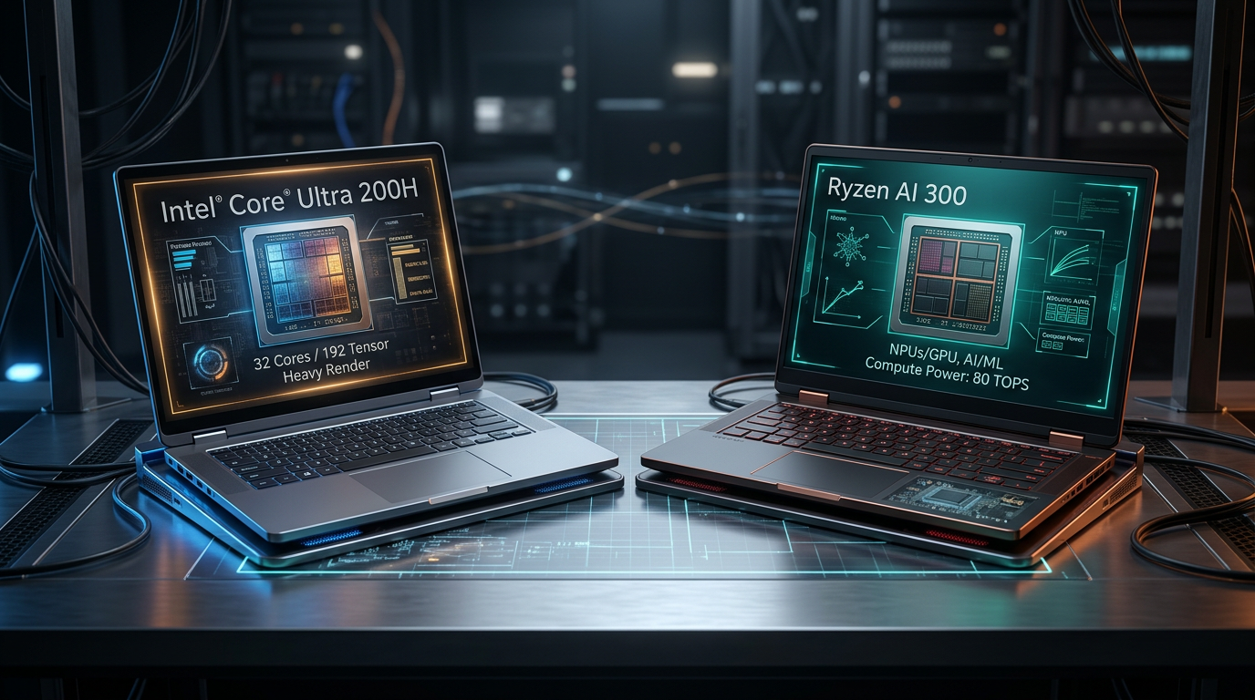 Intel Core Ultra 200H vs Ryzen AI 300: qual notebook escolher em 2026 para workl | EuNerd