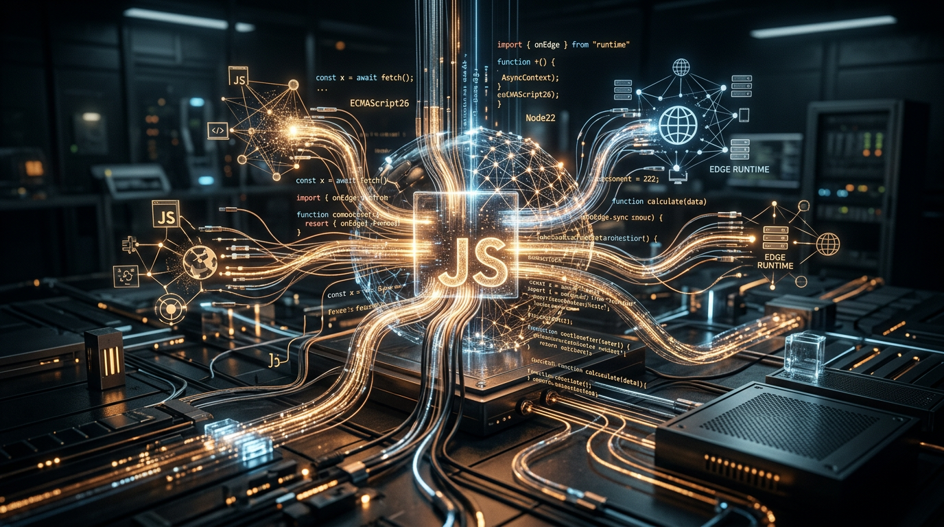 JavaScript em 2026: o que mudou no ECMAScript, Node 22 e runtimes edge — e por q | EuNerd