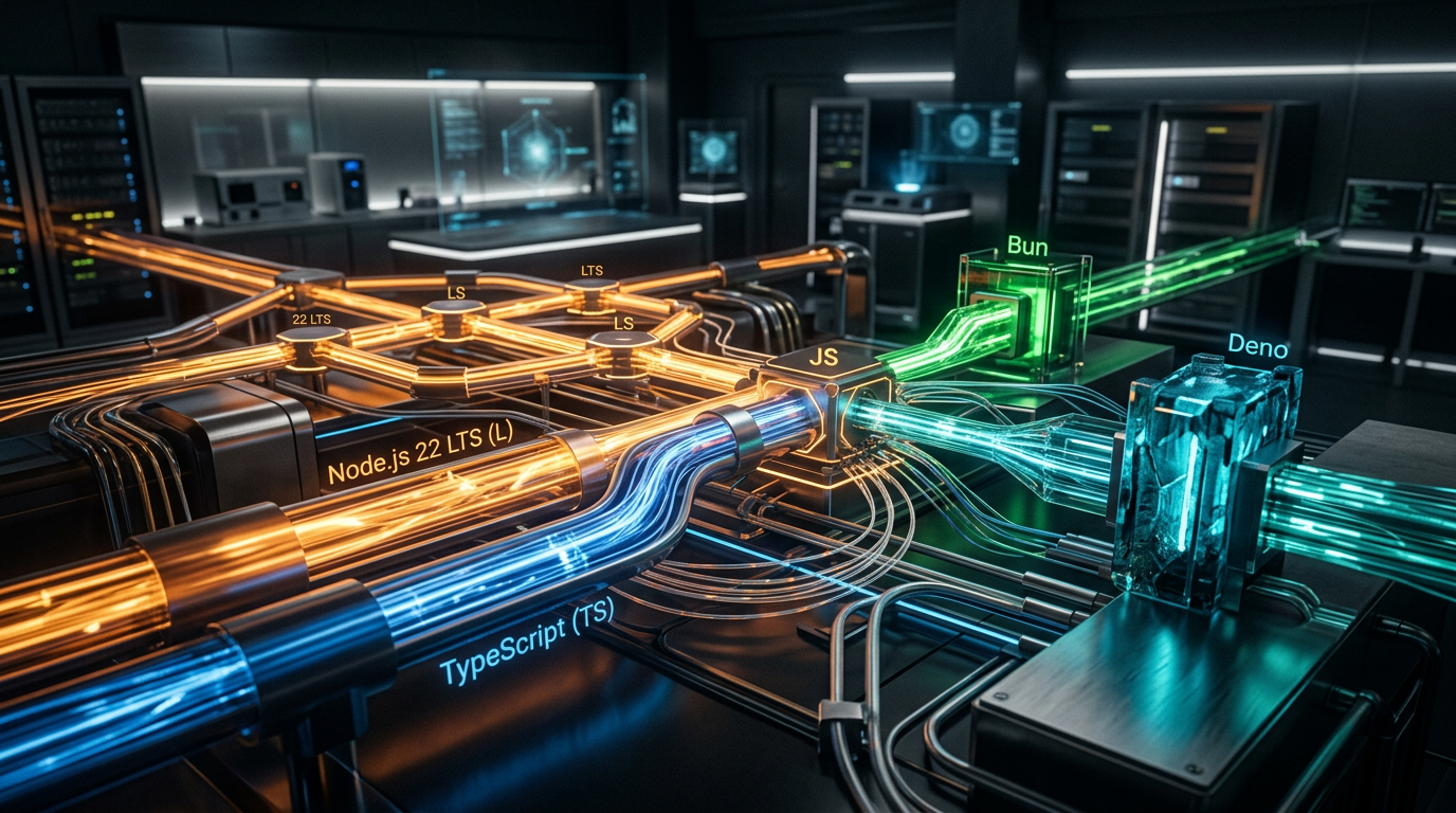 JavaScript em 2026: Node 22 LTS, TypeScript 5.7 e a nova guerra dos runtimes | EuNerd