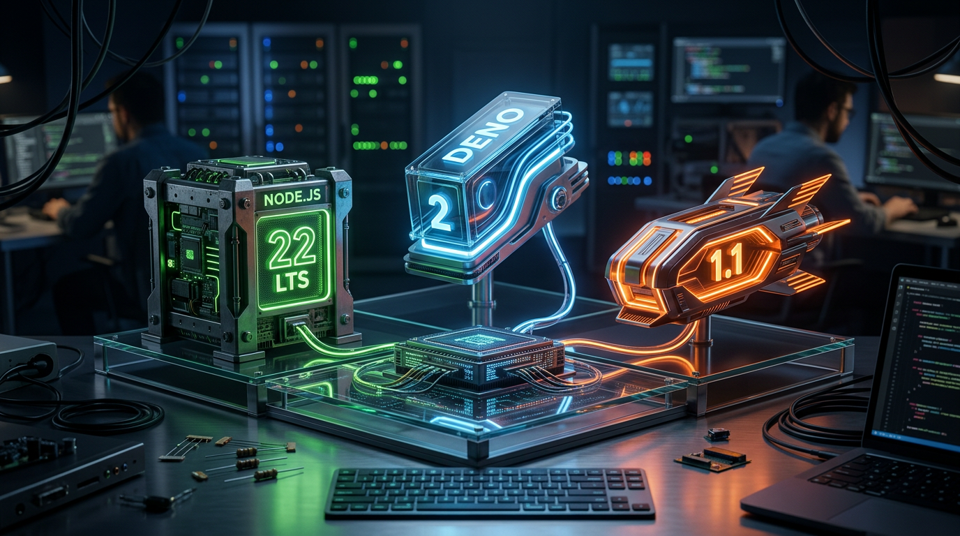 Node.js 22 LTS vs Deno 2 e Bun 1.1: qual runtime dominar em 2026? | EuNerd