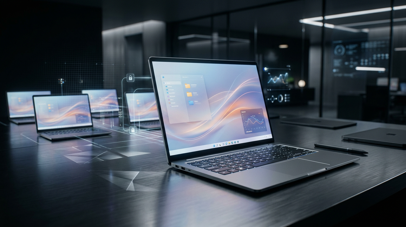 Notebook corporativo em 2026: como escolher, padronizar e proteger sua frota com | EuNerd