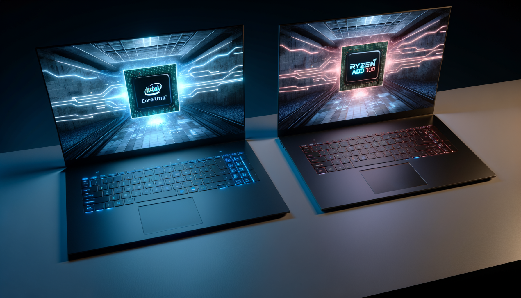 Comparativo Core Ultra 200 vs Ryzen AI 300 em notebooks 2026