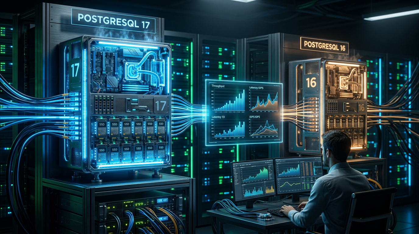 PostgreSQL 17 vs 16: Benchmarks Reais e o Impacto Imediato para DBAs em 2026 | EuNerd