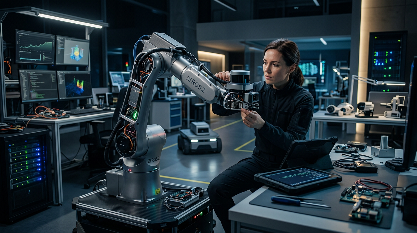Robótica em 2026: ROS 2, IA Embarcada e o Novo Campo de Batalha para Profissiona | EuNerd