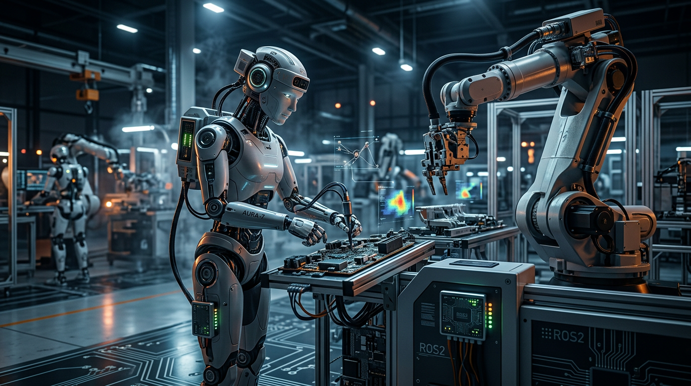 Robótica com IA Generativa em 2026: Arquitetura, ROS 2 e o Novo Padrão Industrial | EuNerd