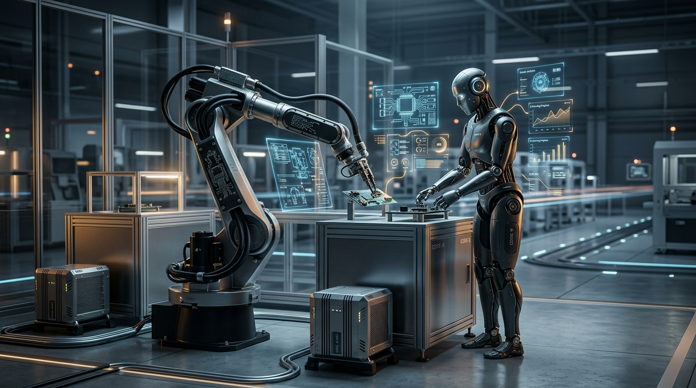 Robótica Industrial com IA em 2026: o que todo profissional de TI precisa domina | EuNerd
