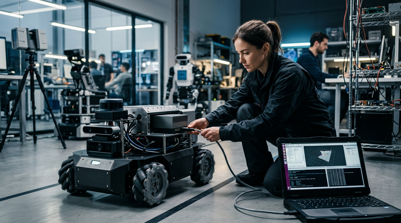 ROS 2 Humble + Edge AI: Como Implantar Robótica Autônoma em Produção em 2026 | EuNerd