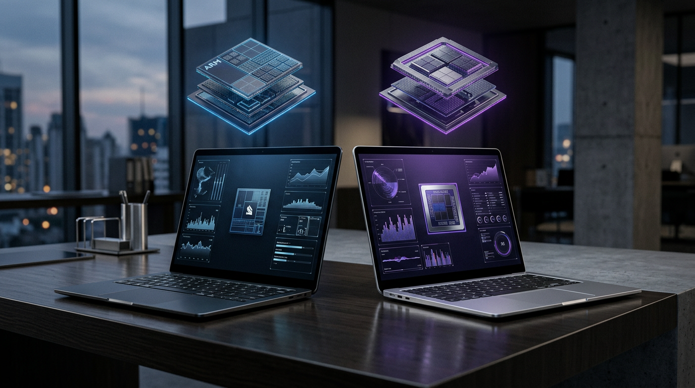 Comparativo entre notebooks Snapdragon X Elite e Intel Core Ultra 200V para TI em 2026 | EuNerd