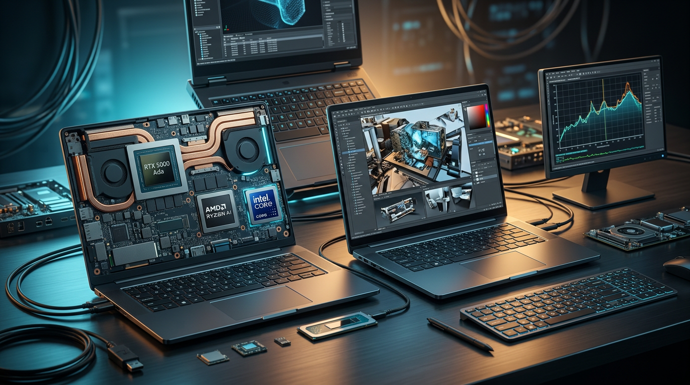 Workstations Móveis 2026: RTX 5000 Ada, Ryzen AI e Core Ultra no Limite | EuNerd